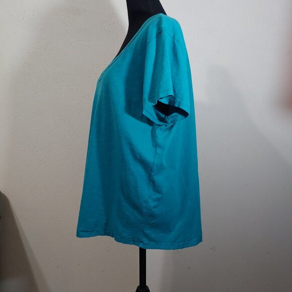 Eileen Fisher V Neck T Shirts Organic Cotton Short Sleeve Women XL Set of 2 - Picture 5 of 12